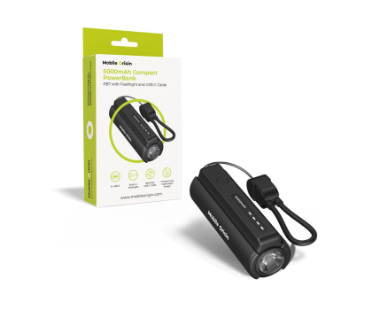 Powerbank Mobile Origin Compact PowerBank PB7 with Flashlight and USB-C Cable 5000mA